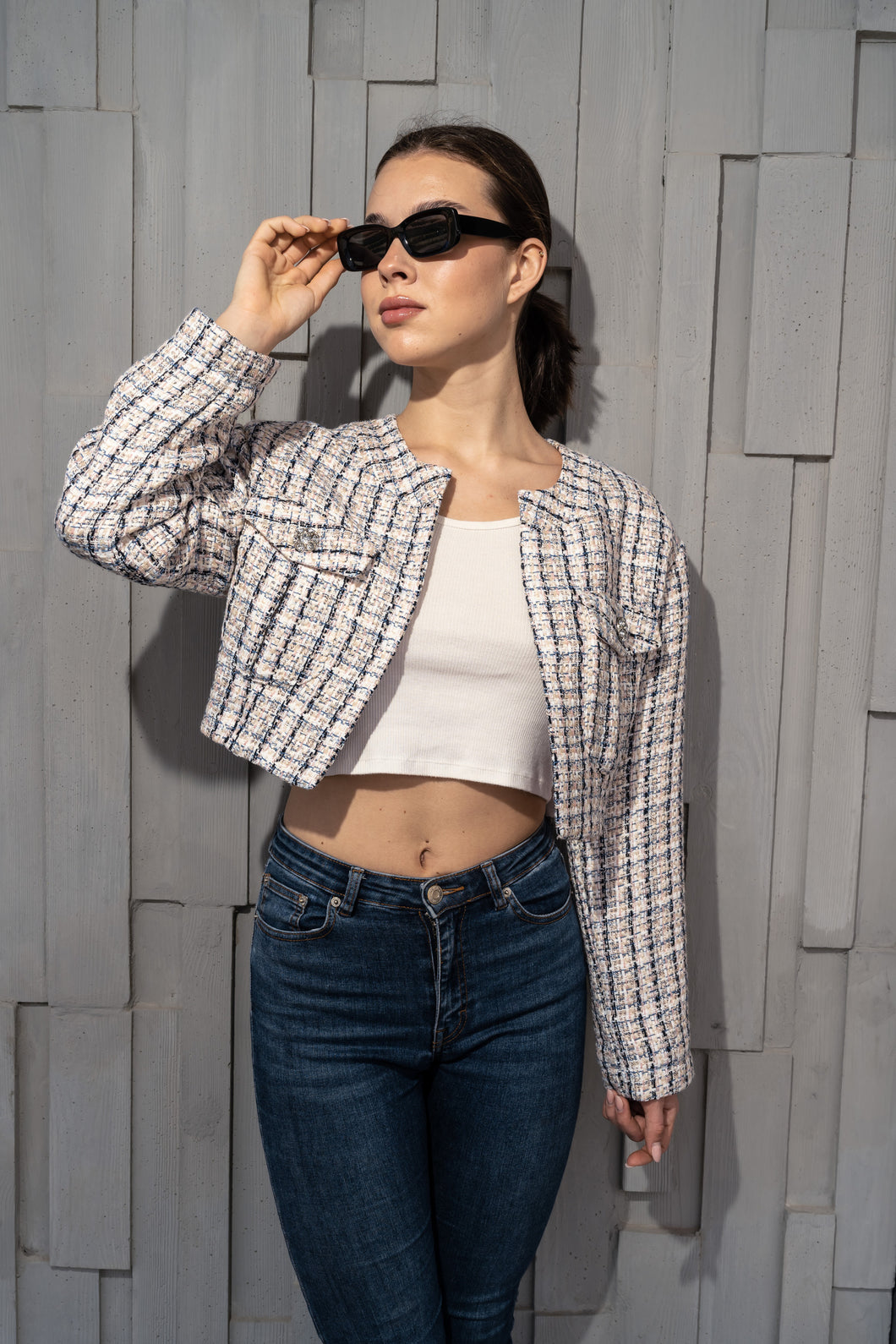 BISOU cropped TWEED JACKET capsule collection